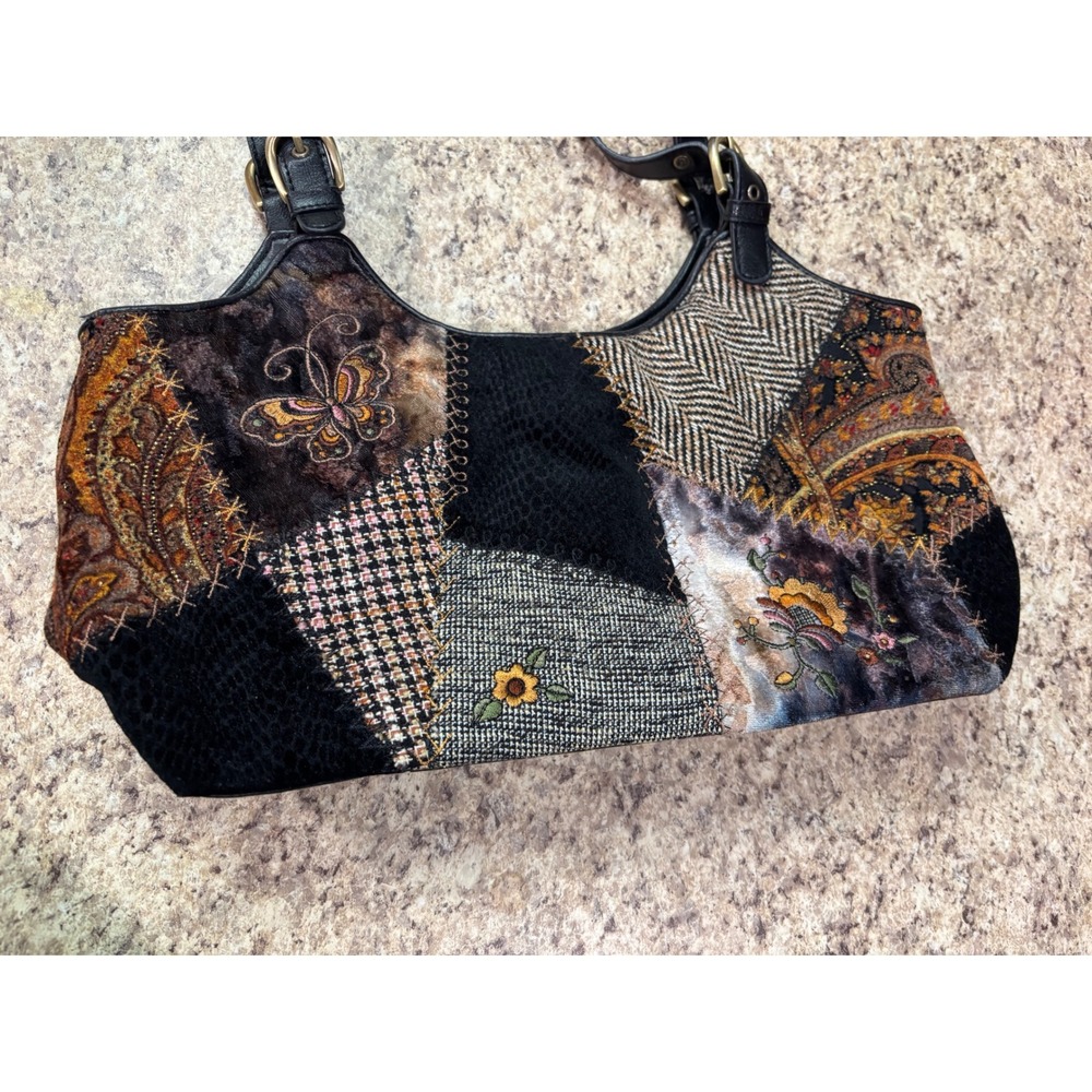 Unique Patchwork Shoulder Bag Hobo Boho Paisley B… - image 2